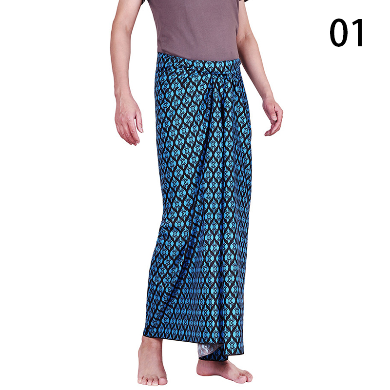 Sarong Men Wrap - ユニセックス伝統的な東南アジアスタイルの衣装夏用サロングスカートタイダイスタイルマレーシアミャンマーチューブスカートボトムスラップ