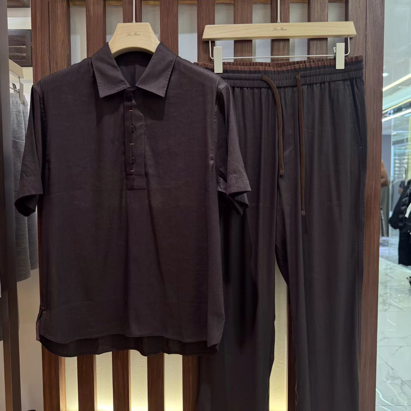 Short Linen Drawstring - 夏のカジュアルで高級感のある高品質メンズ無地カラーマッチングトラウザースーツ