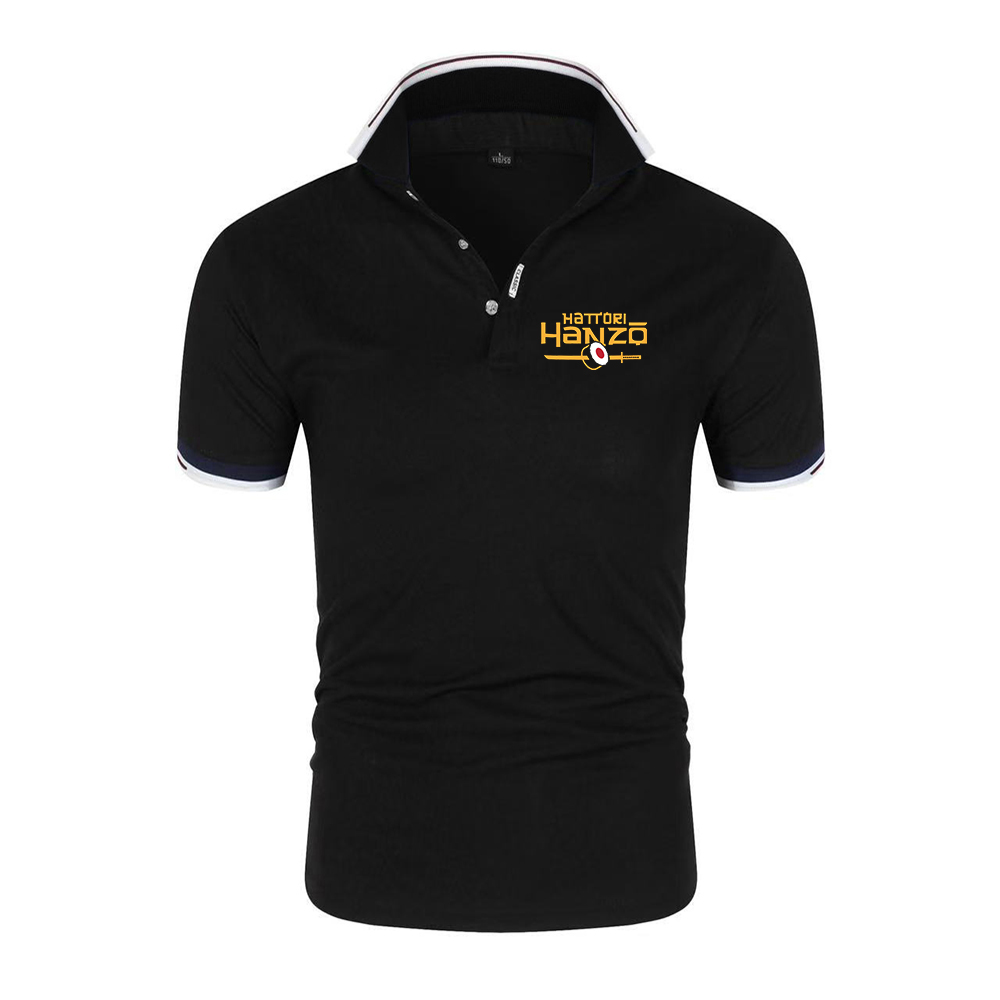 Polo Shirt Pique - ハットリーハンゾ メンズ サマー 半袖ポロシャツ ソリッドピケニット カジュアルスポーツウェアトップス