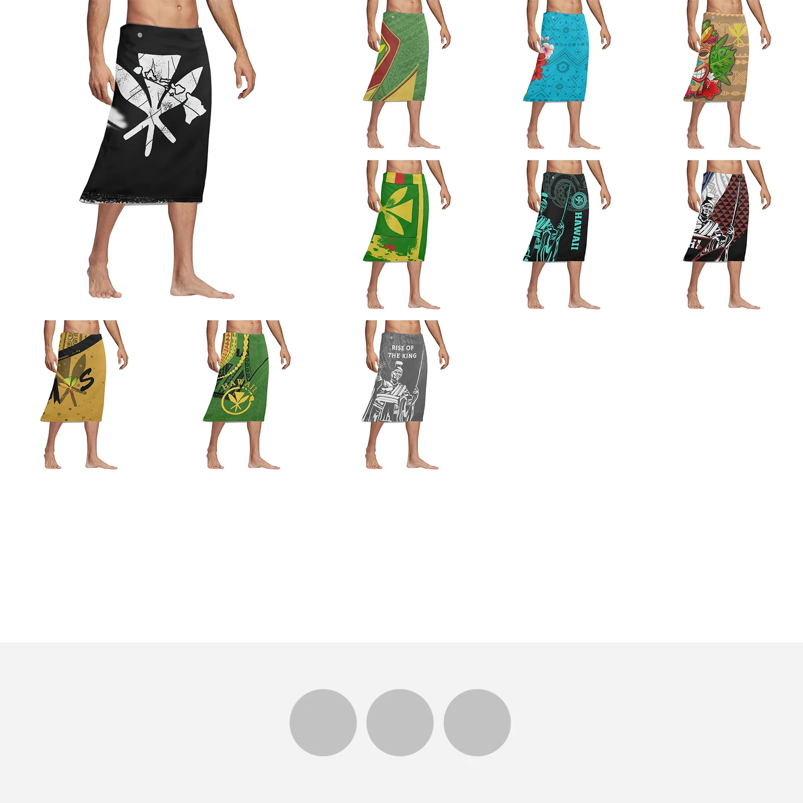 Sarong Men Wrap - 男性のタトゥープリント,ポリネシアの部族の入れ墨のプリントとハイキングの服,sarong apron,男性の財布,ラップアラウンド,バケーションウェア
