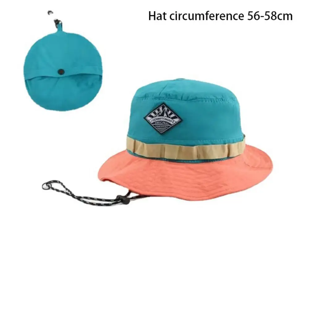 Packable Hat Nylon - 日本製速乾パッカブルハットフィッシャーマンハット女性用夏用サンハット吊り下げバッグ登山レジャー休暇用バイザーバケットハット