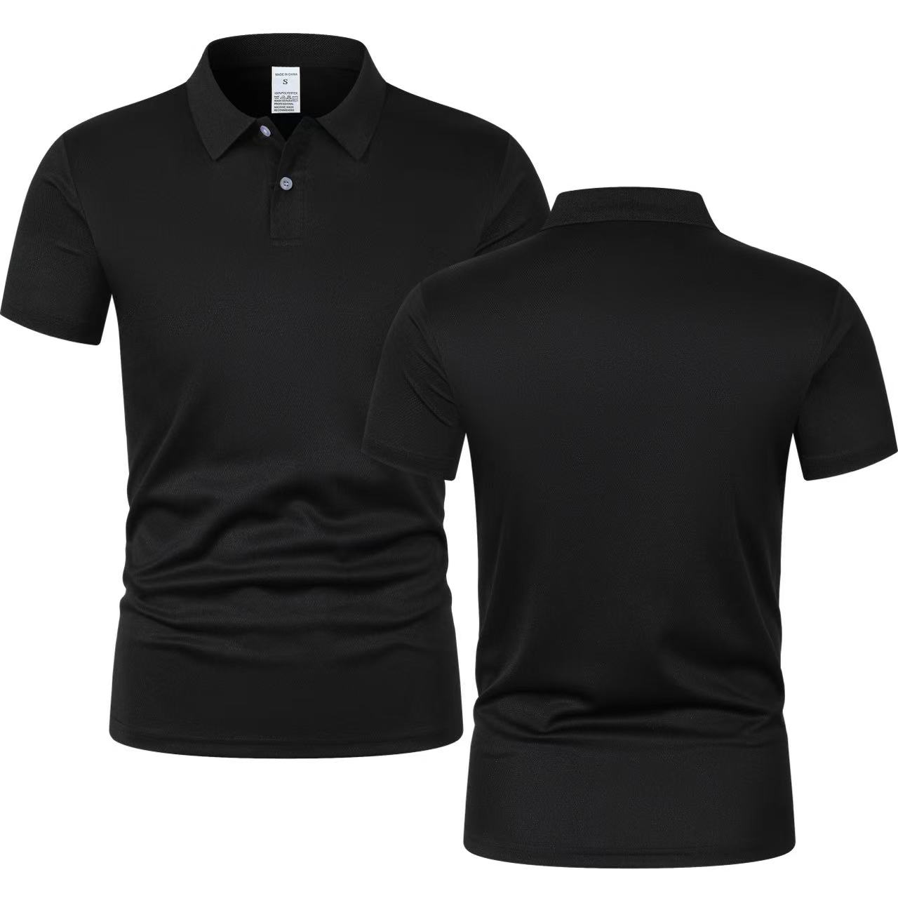 Polo Shirt Pique - 2025年ニューサマーメンズ半袖襟付きTシャツ、無地カジュアルポロシャツ、トレンドの通気性のあるルーズベーシックスプライストップ