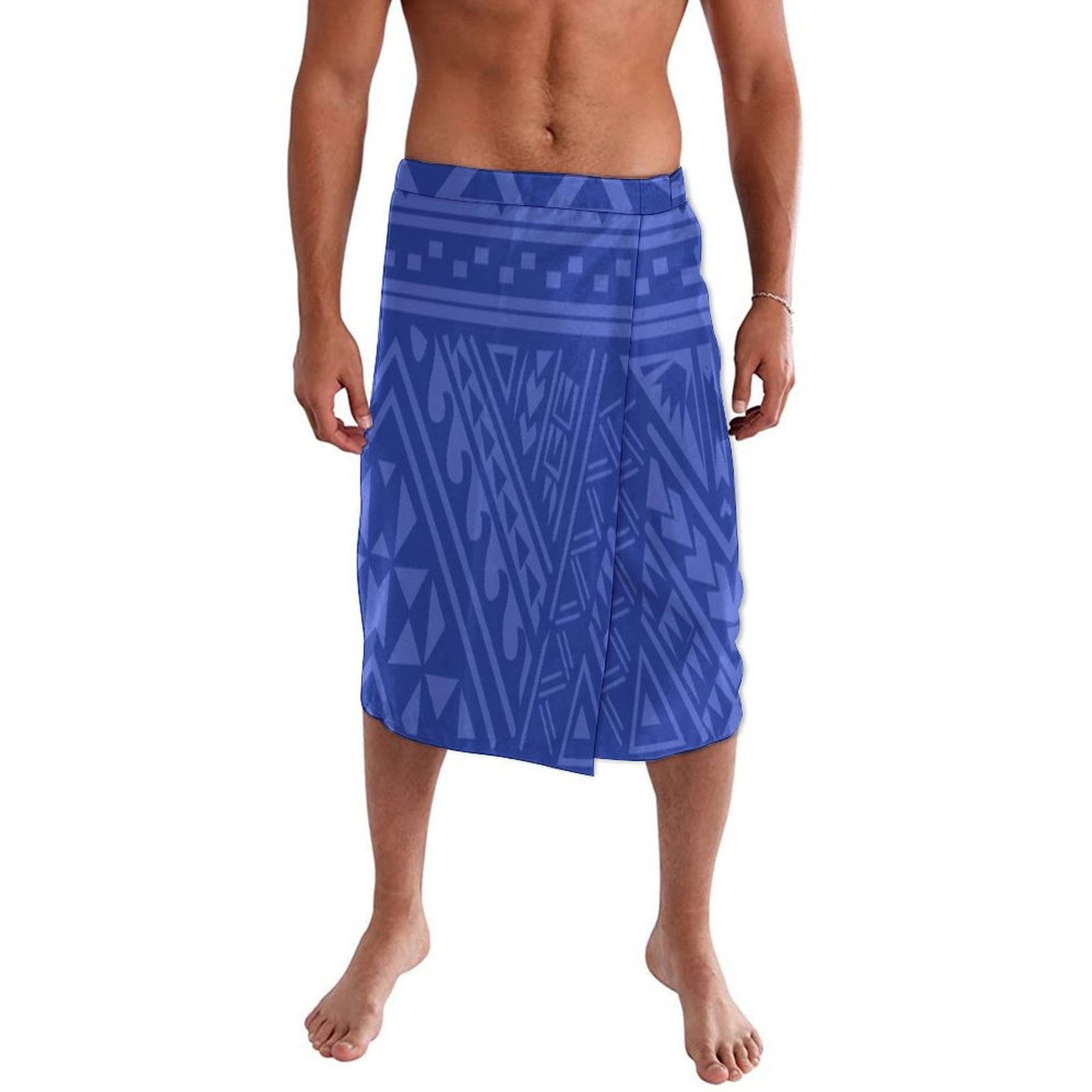 Sarong Men Wrap - ハワイ島カスタムメイドメンズソフトブルーミッドリフスカートパシフィックトレンドエスニックラバラバイエファイタガメンズラップビーチドレス