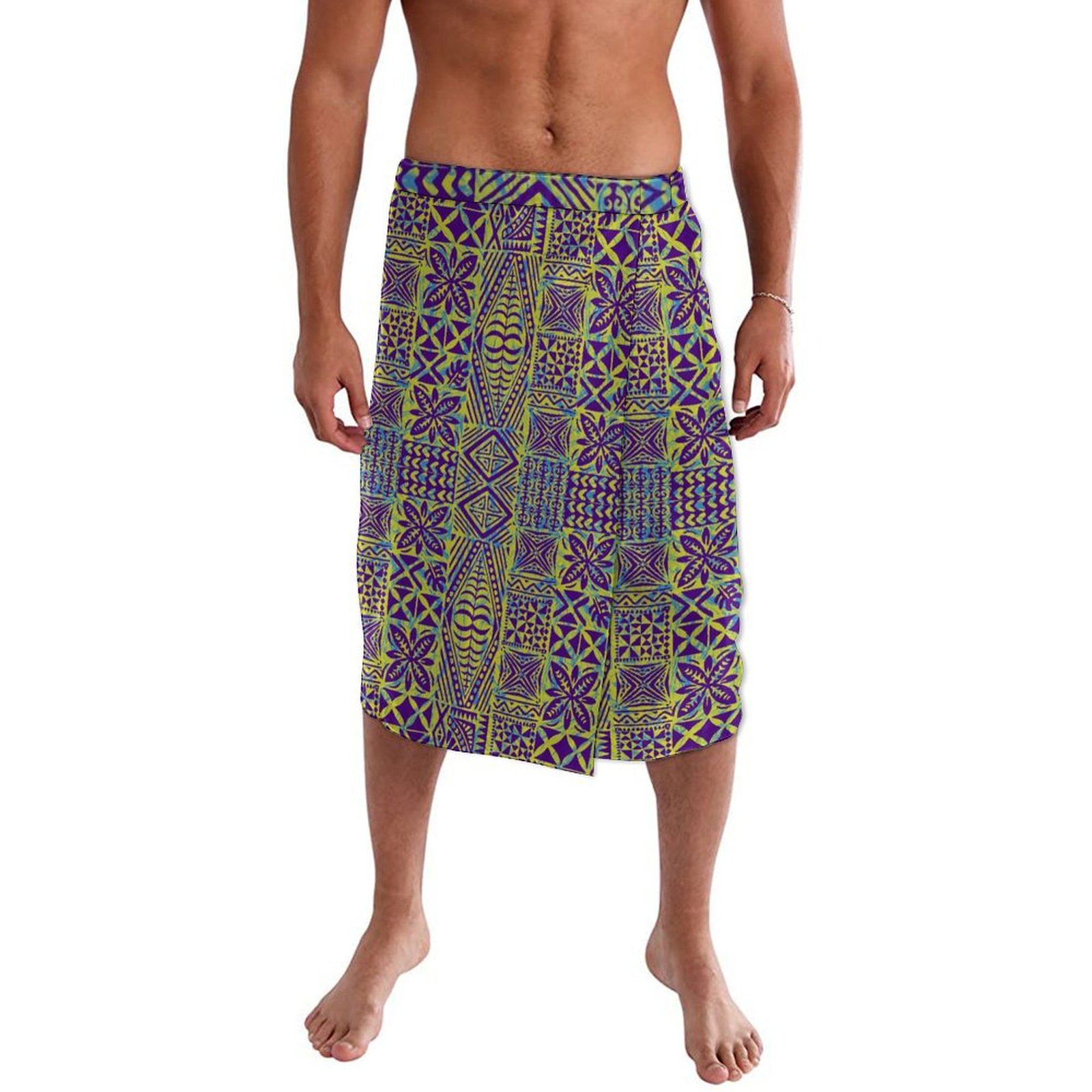 夏太平洋諸島伝統的なポリネシアビーチエプロンカスタム機能サロ - Sarong Men Wrap のレビューと価格