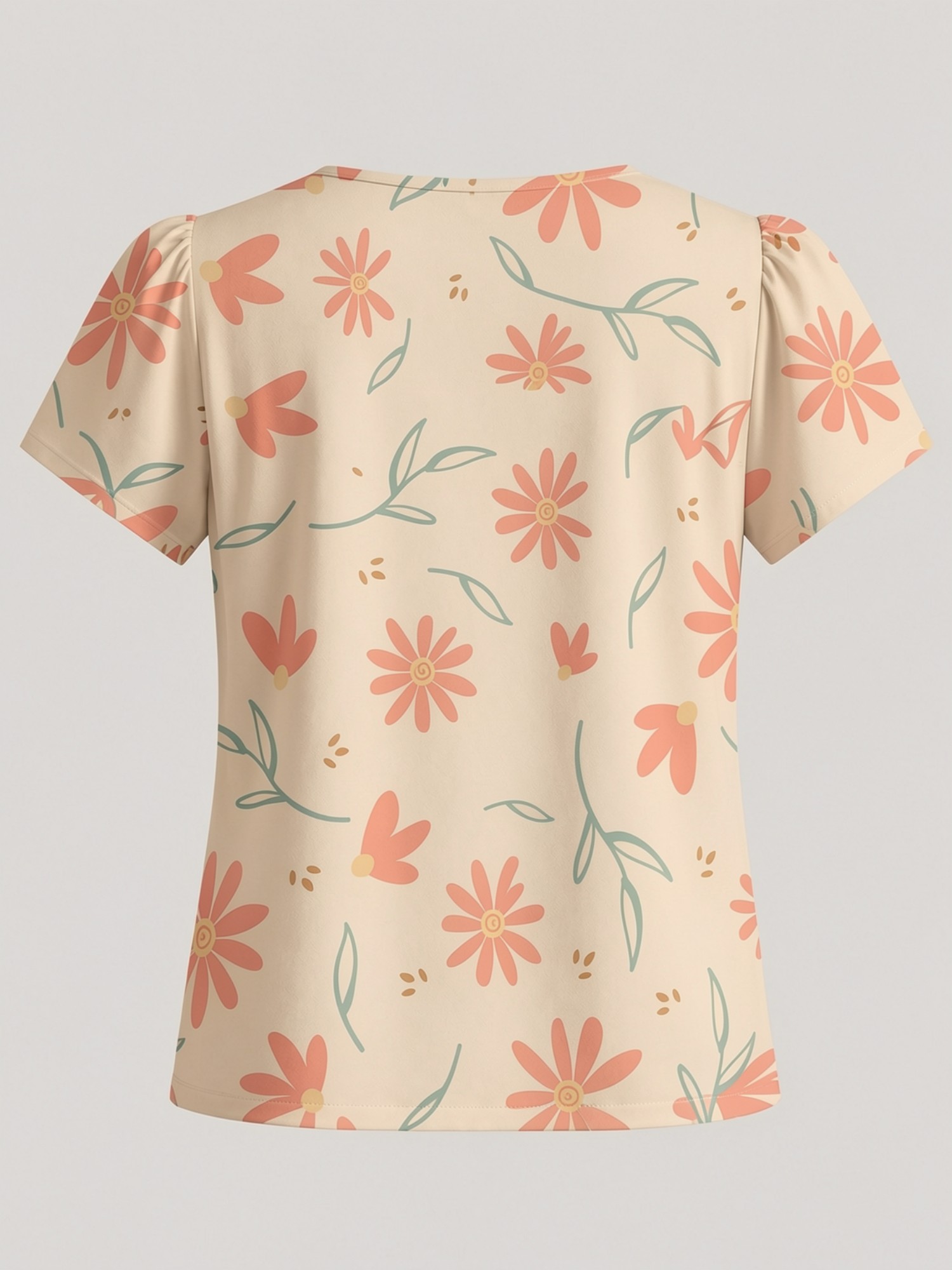 2026 新しいレディースラウンドネックエレガントTシャツ、 - Resort Shirt Floral のレビューと価格