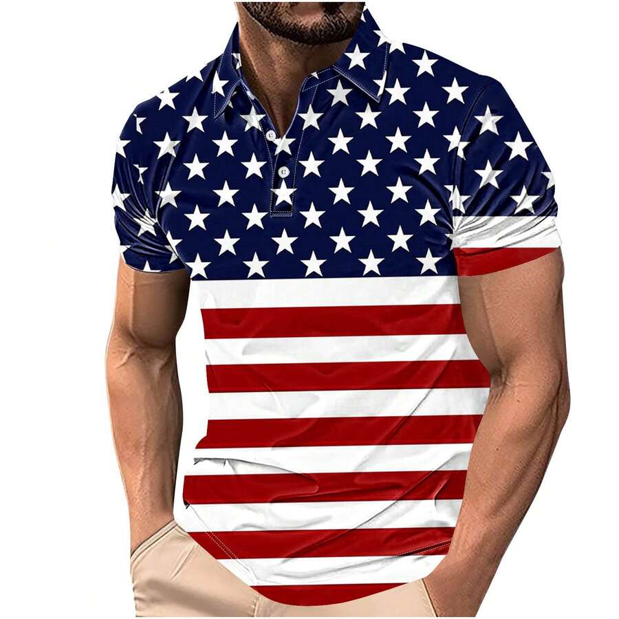 アクティブな男性のためのクラシックなクリーンスターズストライ - Polo Shirt Pique のレビューと価格