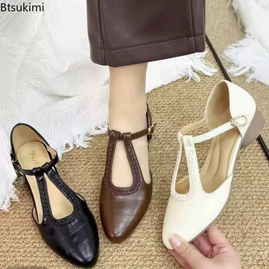 新しい夏の女性のレトロな中空アウトパンプスファッションレザー - Casual Sandal Leather のレビューと価格