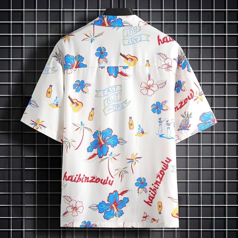 メンズ半袖ビーチシャツとショーツセット,カジュアルリゾート, - Resort Shirt Floral のレビューと価格