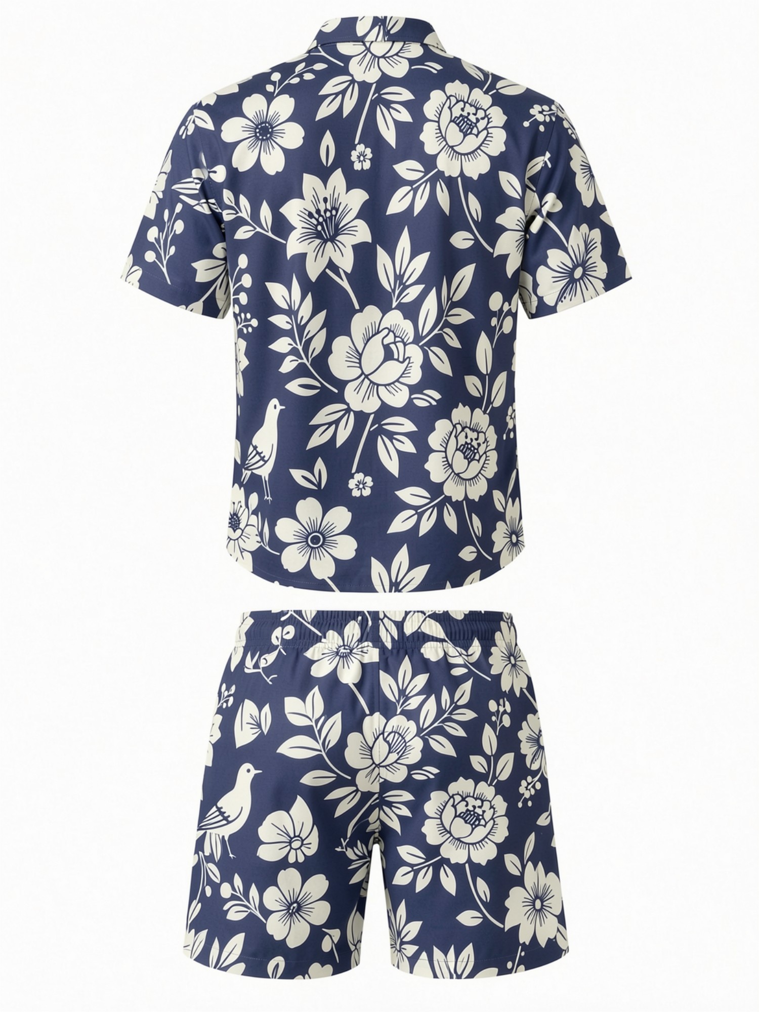 メンズ花柄半袖シャツとドローストリングショーツセット ビーチ - Resort Shirt Floral のレビューと価格