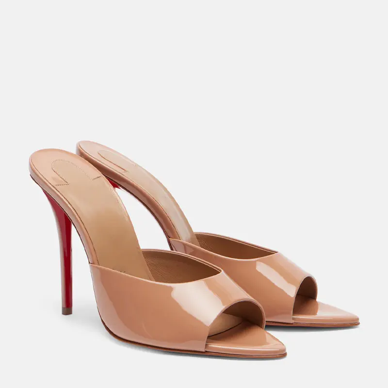 女性用靴新しいポインテッドオープントゥローマンサンダルメタル - Casual Sandal Leather のレビューと価格
