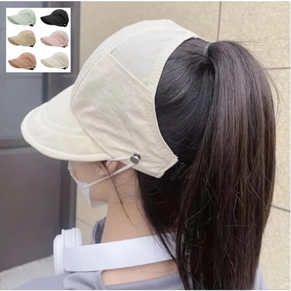 女性用サンハット、つば広UVカット、中空トップサンハット、夏 - Packable Hat Nylon のレビューと価格