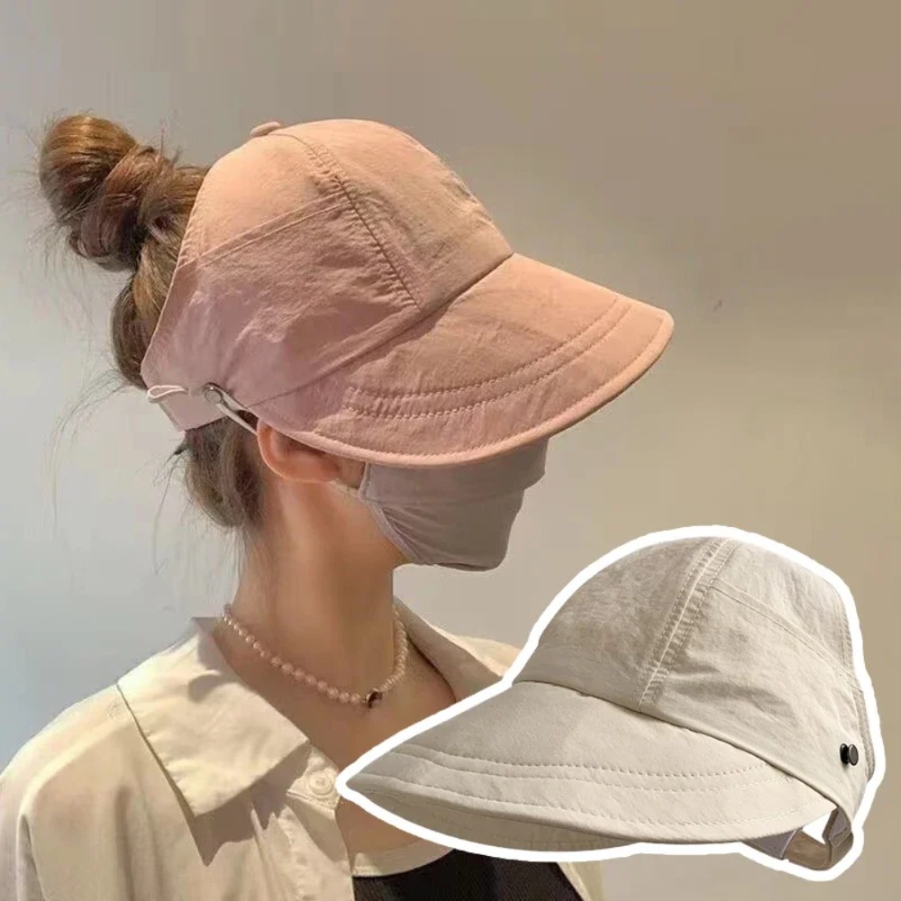 女性用サンハット、つば広UVカット、中空トップサンハット、夏 - Packable Hat Nylon のレビューと価格