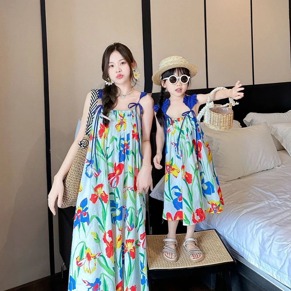 母と娘のための韓国スタイルのドレス,花柄,家族,ビーチ,休暇 - Resort Shirt Floral のレビューと価格