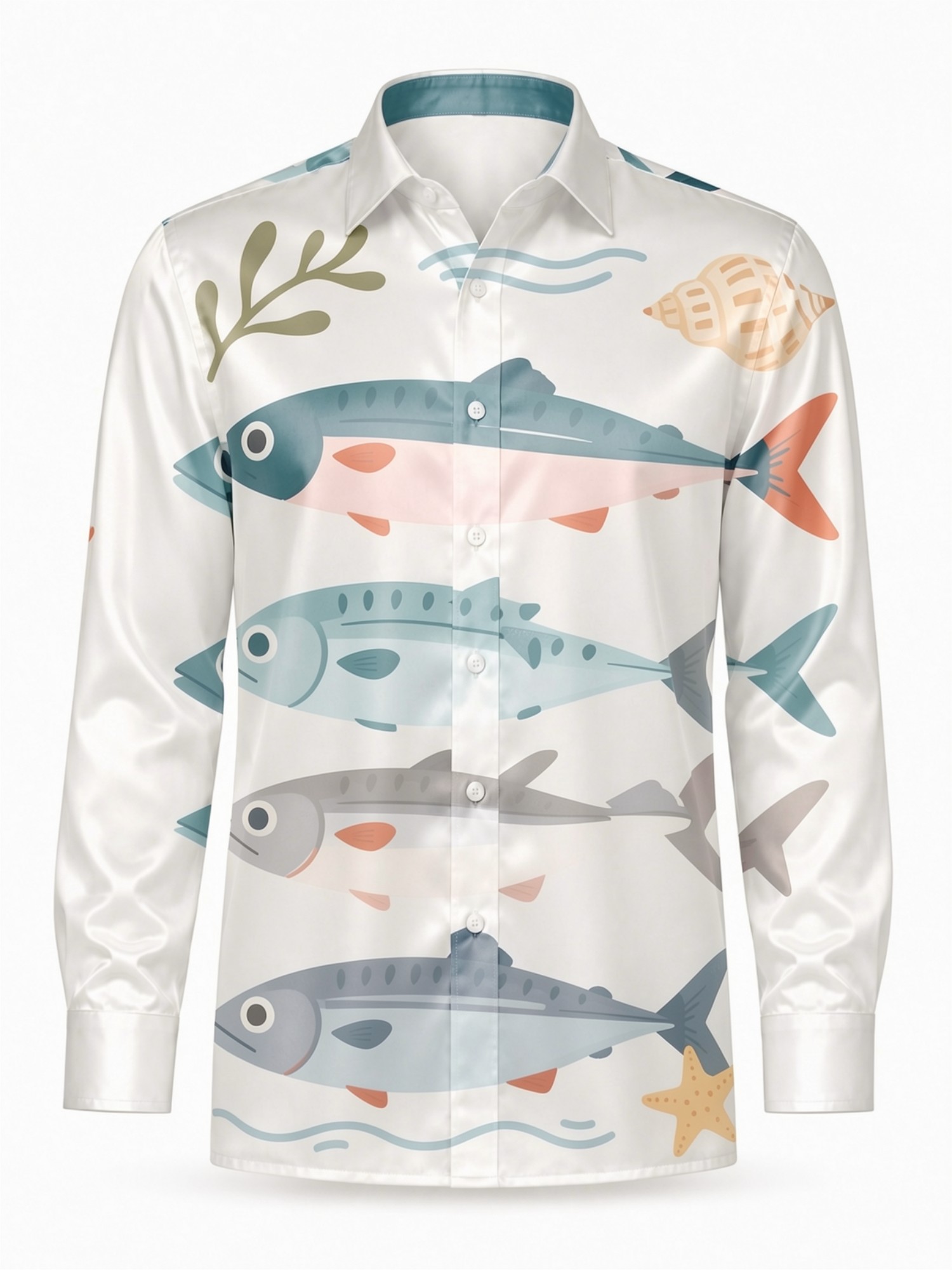 メンズ高級サテン長袖襟付きシャツ ソフトで光沢のあるドレスシ - Resort Shirt Floral のレビューと価格