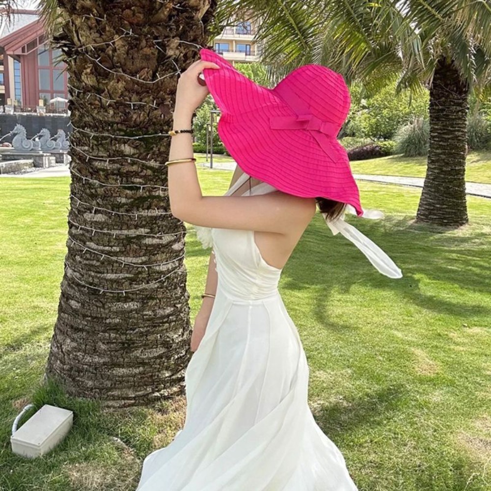折りたたみ可能な蝶結びDIY成形可能なつば広帽子UVカット折 - Packable Hat Nylon のレビューと価格