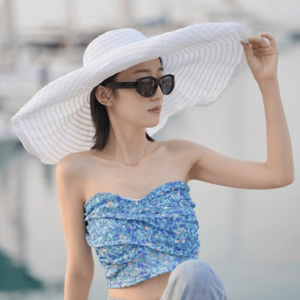折りたたみ可能な蝶結びDIY成形可能なつば広帽子UVカット折 - Packable Hat Nylon のレビューと価格